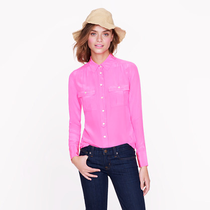Blythe silk top available at J. Crew.