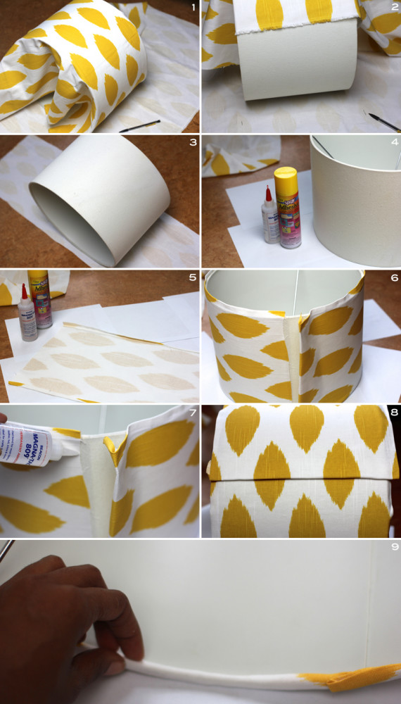 Fabric Covered Lampshade 3