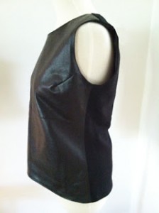 Leather and ponte vest