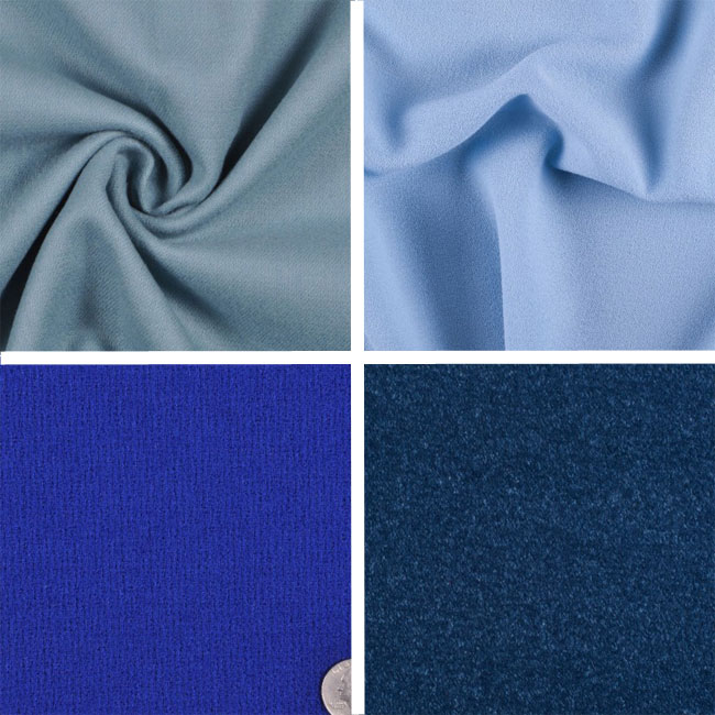 blue wool fabrics