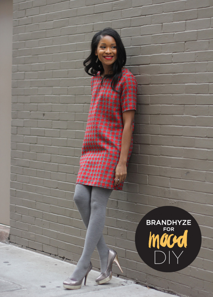 Mood Fabrics DIY Houndstooth Shift Dress