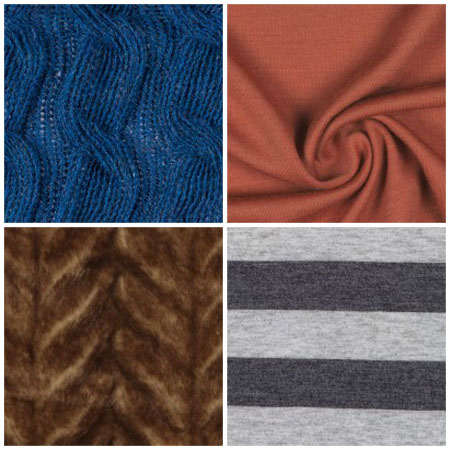 Fabrics from Mood Fabrics that work well for infinity scarves.