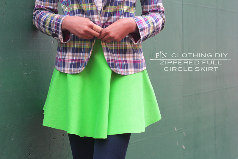 Zippered Full Circle Skirt 6A
