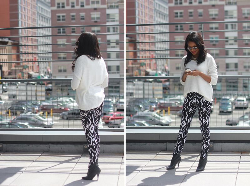 Tribal Print Tapered Trousers 6