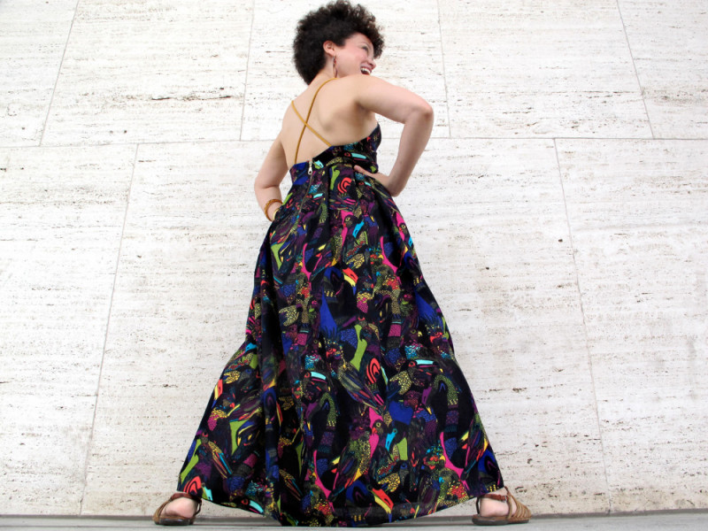 oonaballoona | mood fabrics | linen summer maxi dress