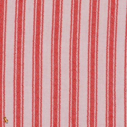 Red Ticking Striped Cotton Seersucker
