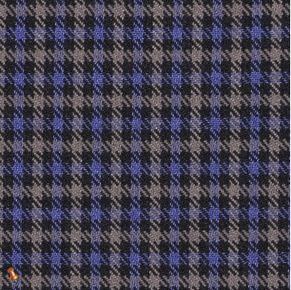 Black, Blue and Gray Sheperd's Check Poly-Lycra Woven