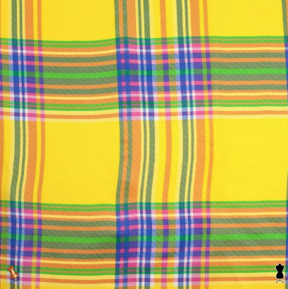 Ralph Lauren Multicolor Madras Plaid Silk Shantung