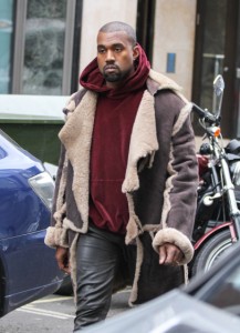 Kanye West pictured leaving the Dover Street Market store, London, UK