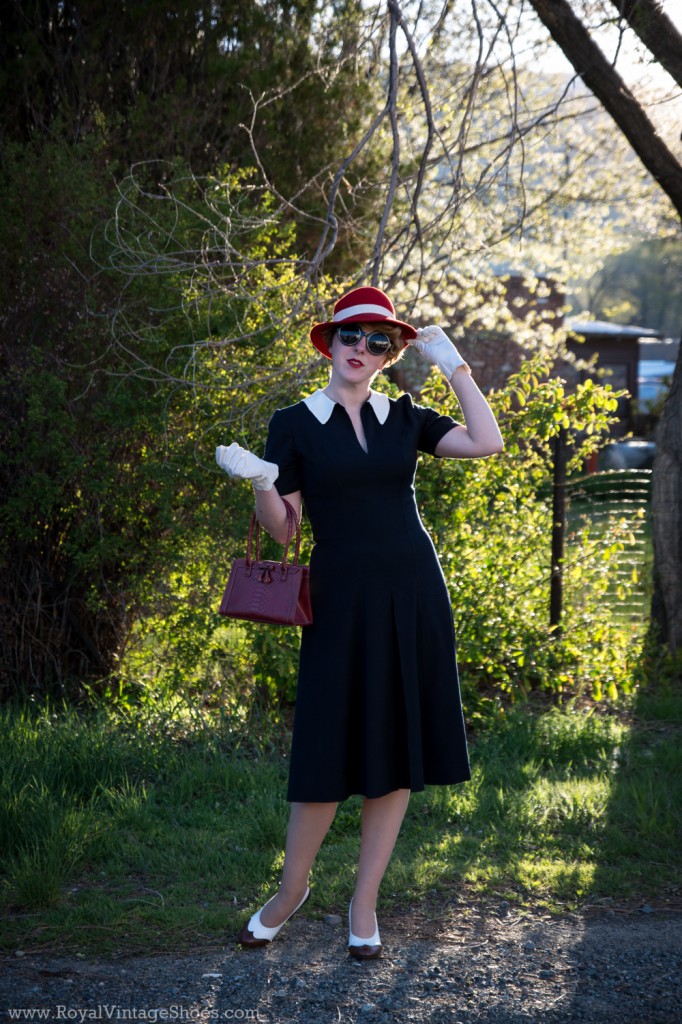 1940s Agent Carter dress made from original vintage pattern with Mood fabrics