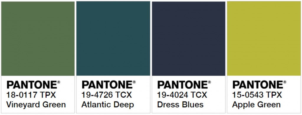 pantone color palette vineyard green atlantic deep dress blues apple green