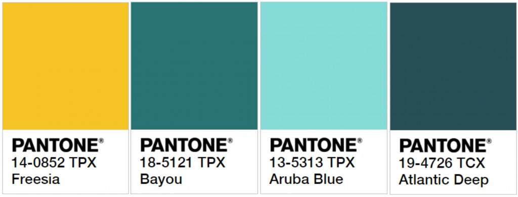 pantone color palette freesia bayou aruba blue atlantic deep