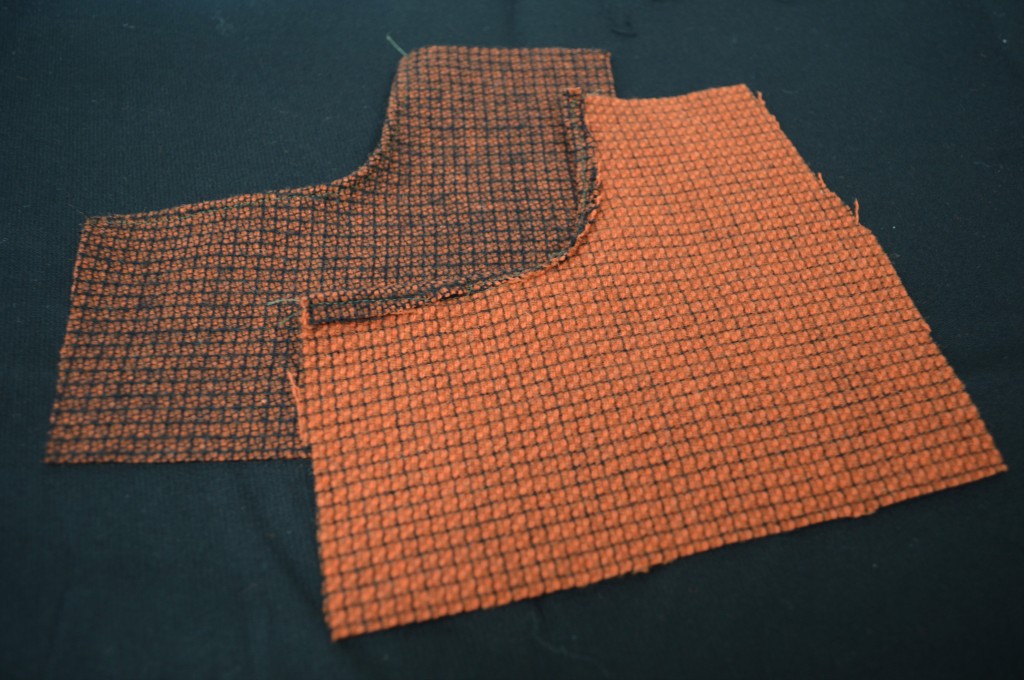 sewing wool color block skirt diy