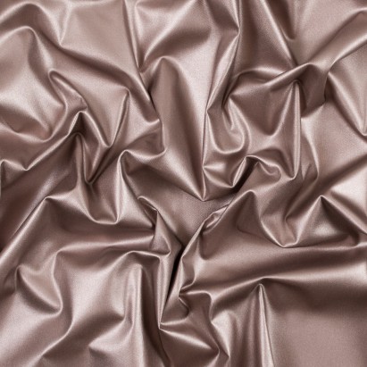 Metallic Rose Gold Faux Leather with White Cotton Twill Backing