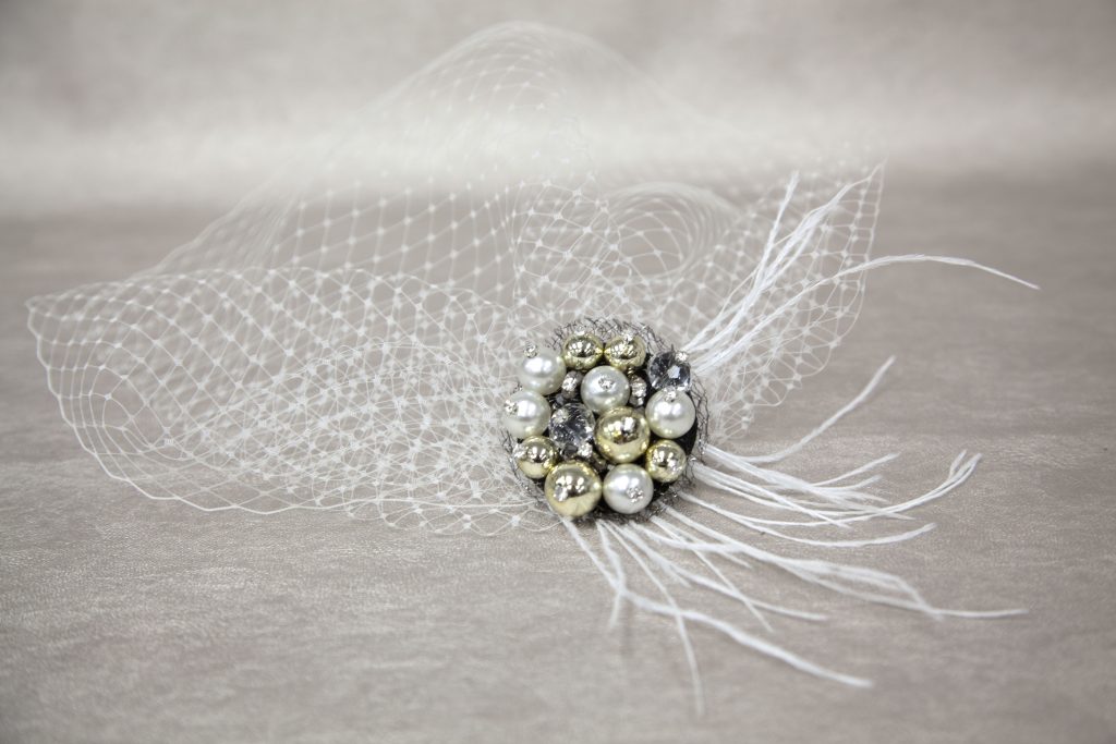 diy bridal wedding birdcage veil vintage 1920s