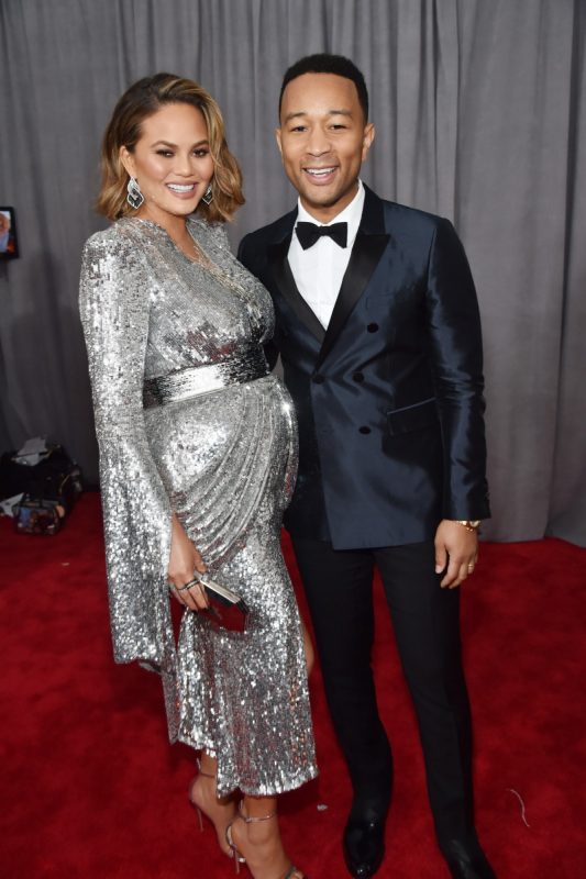 Chrissy Teigen in Yanina Couture by Getty Images 