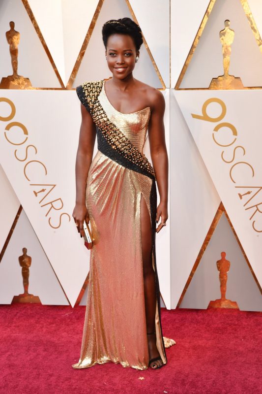 Lupita Nyong'o in custom Atelier Versace by Getty Images