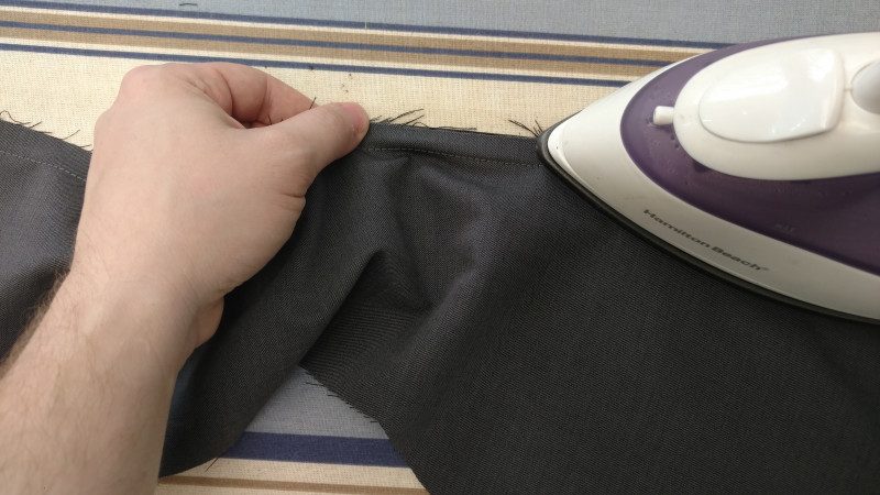Stretching seam allowance instead of clipping it makes for a stronger seam at stress points like the waistline.