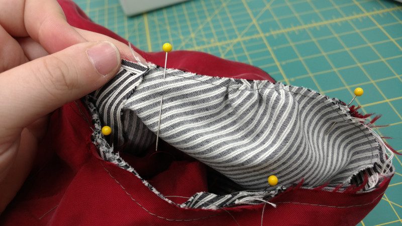 These gathers will be hidden in the seam allowance, so make sure they're evenly distributed.