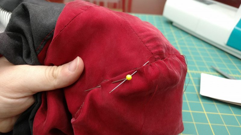 Use plenty of pins. Your stitches can be as much as 1/4" apart.